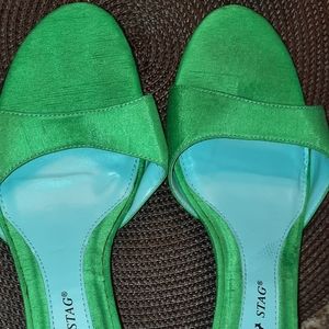 White Stag Green Stillettos Sz 6.5